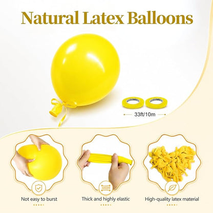 EMART Yellow Balloons 12 Inch 100pcs, Latex Balloons - Image 3