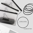 Unaone Hair Elastics Ties, 300 PCS Stretchable Rubber Hair Band No Crease Hair Band 2mm for Thin Hair, Suitable for Women, Men, Girls and Boys,Black