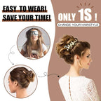 HMD Tousled Updo Messy Bun Hairpiece Hair Extension Ponytail with Elastic Rubber Band Updo Ponytail Hairpiece Synthetic Hair Extensions Scrunchies Ponytail Hairpieces for Women