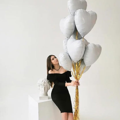 Biapian White Heart Balloons Helium, Brithday Party, Anniversary - Image 5