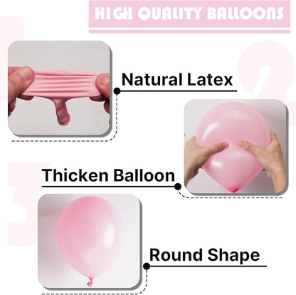 PartyWoo Pearl Pink Balloons 50pcs Light Pastel Baby Pale Pink Color | 12 Inch - Image 7