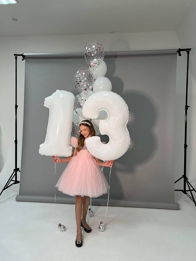 Number Balloons 40 Inch White 0 Balloon - Image 3