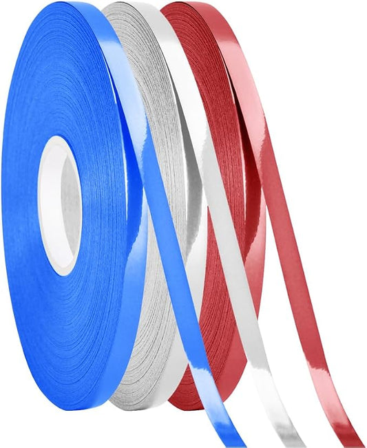 3 Rolls Patriotic Ribbon, 4th of July Curling Ribbon by PendantofLuck