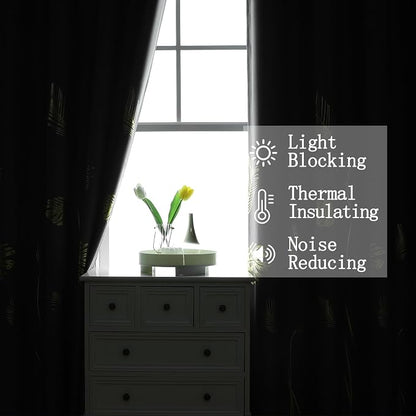 Grey Blackout Curtains for Bedroom 102 Inches Long, Room Darkening Grommet - Image 6