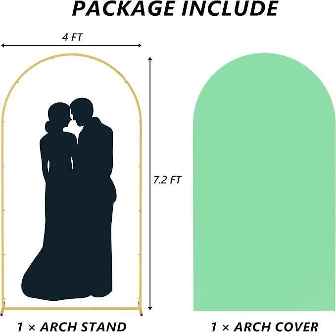 Neatsure Arch Backdrop Stand and Cover Set, 7.2FT Metal Photo Balloon Arch - Image 3