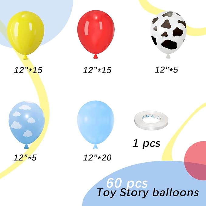 Blue Red Yellow Balloons - Image 2