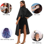 Black Waterproof Hair Salon Cape Professional Barber Cape with Metal Snap Closure Hair Cutting Cape (Black-8 Pack)