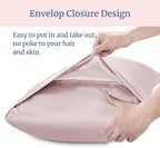 BEDELITE Satin Pillowcase for Hair and Skin, Super Soft Similar to Silk Pillow Cases 4 Pack with Envelope Closure, Cooling Pillowcases for Women Men (20"x40" King Size, Lotus Pink)