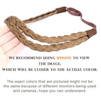 DIGUAN Double Three Strand Synthetic Hair Braided Headband Hairpiece Extension Women Girl Beauty accessory (Caramel Blonde)