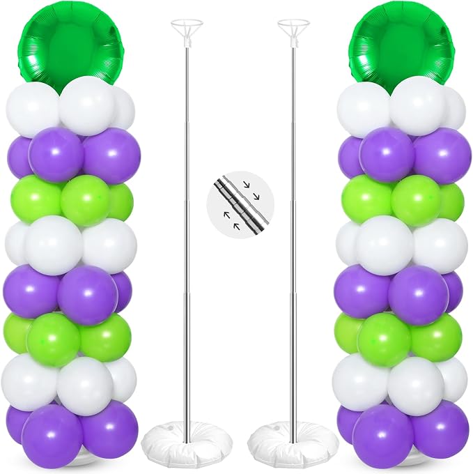 Hungdao 2 Sets Light Inspired Year Balloon Column Stand Kit Cartoon Story Game by Hungdao