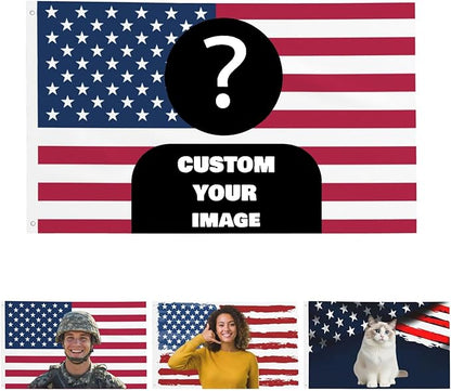 Nxwdwqa Custom America Flag 3X5 Ft Personalized Flags Design Your Image Funny by Nxwdwqa