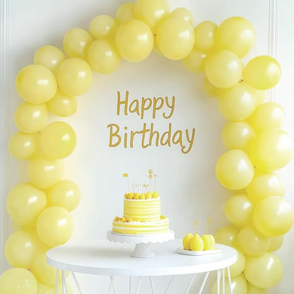 RUBFAC Pastel Yellow Balloons Different Sizes Light Yellow Balloon 129pcs | - Image 4