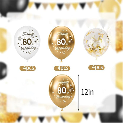 White Gold 40th Birthday Balloons Pack of 15 Men Women Happy 40th Birthday - Image 2