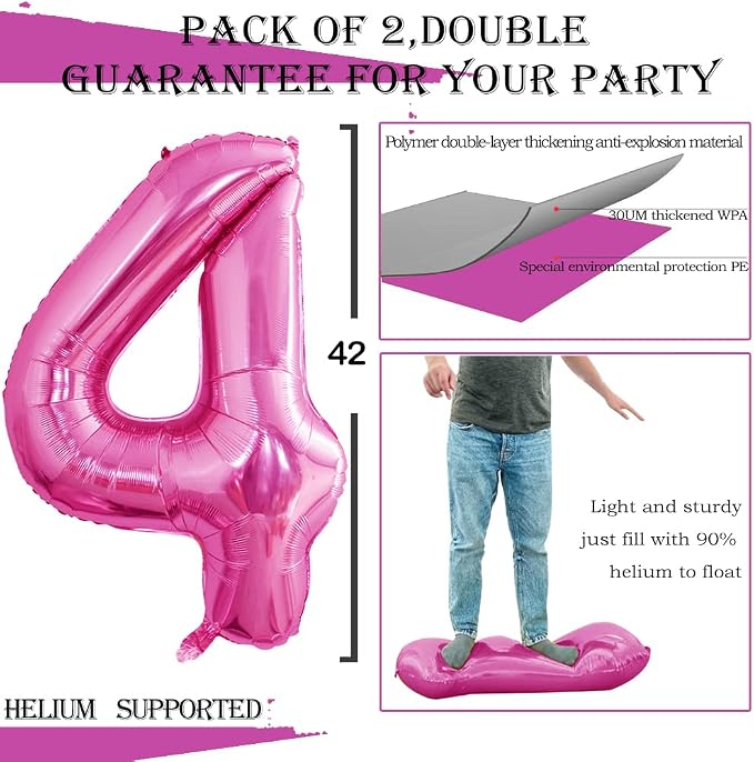 Number 14 Balloons for 14th Birthday Sweet 14 Party Decorations, 42 Inch Jumbo - Image 2