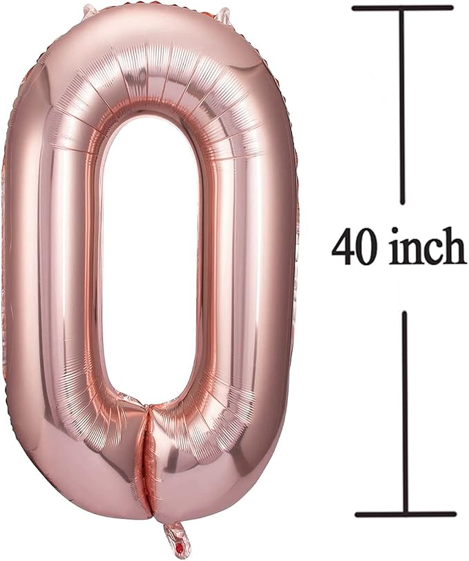 Rose Gold 50 Number Balloons Big Giant Jumbo Large Number 50 Foil Mylar Balloons - Image 3