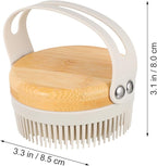 Eco-Friendly Body Brush Silicone Bath Scrubber for Gentle Scalp Massage and Deep Cleaning Shower Brush Gray
