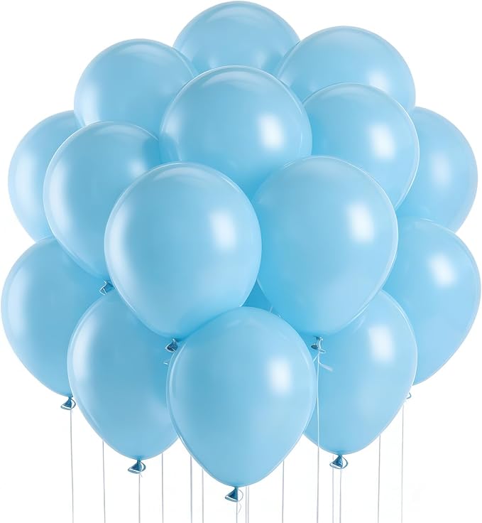 LOLStar Macaron Blue Balloons, 12 inch Latex | Graduation, Baby Shower by LOLSTAR