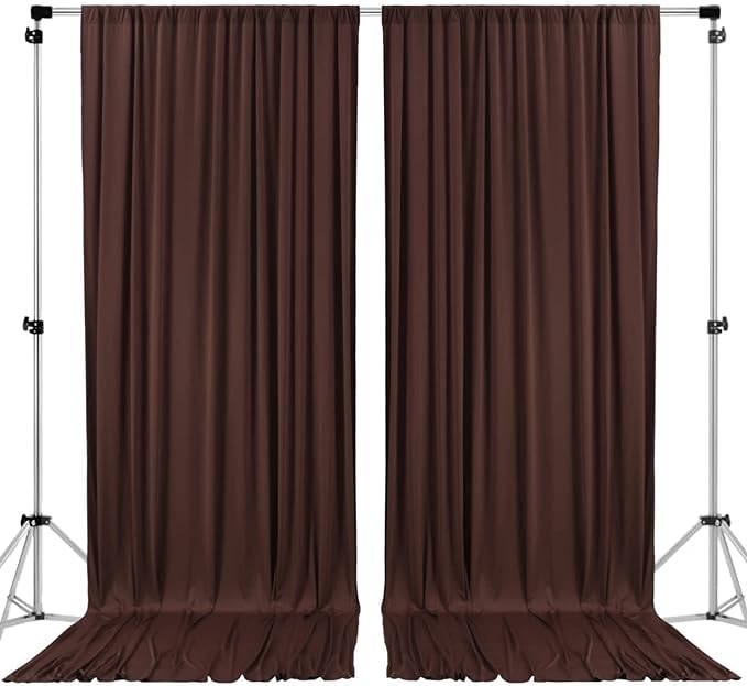 AK TRADING CO. 10 feet x 10 feet Brown IFR Polyester Backdrop Drapes Curtains by Fabrics%7CEventDecor%7CCrafts%7CUpholsteryFoam