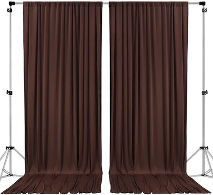 AK TRADING CO. 10 feet x 10 feet Brown IFR Polyester Backdrop Drapes Curtains by Fabrics%7CEventDecor%7CCrafts%7CUpholsteryFoam