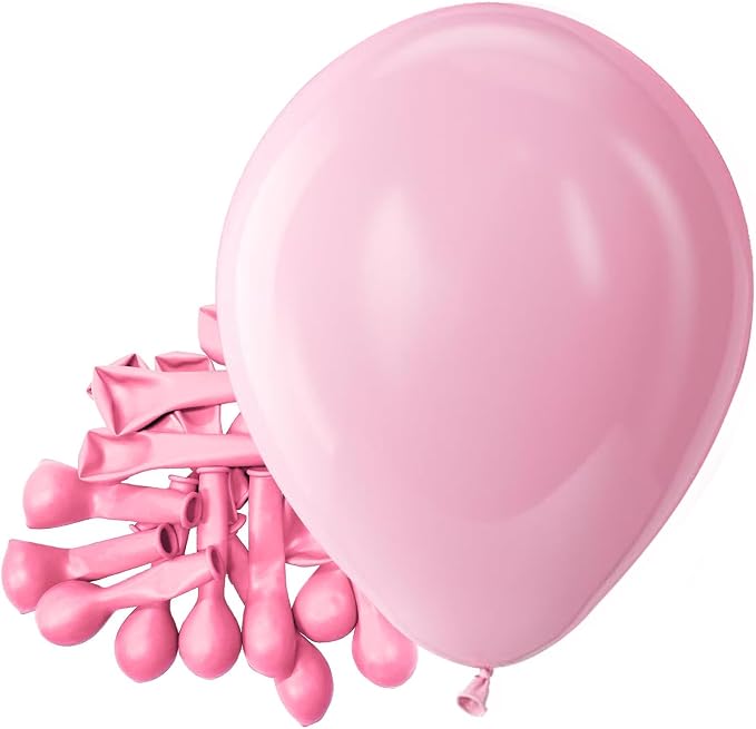 Bezente Pastel Pink Latex Matte Party Balloons 150 Pack 5 inch Small | Light by Bezente