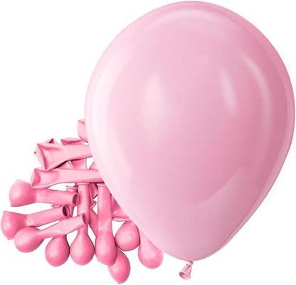 Bezente Pastel Pink Latex Matte Party Balloons 150 Pack 5 inch Small | Light by Bezente