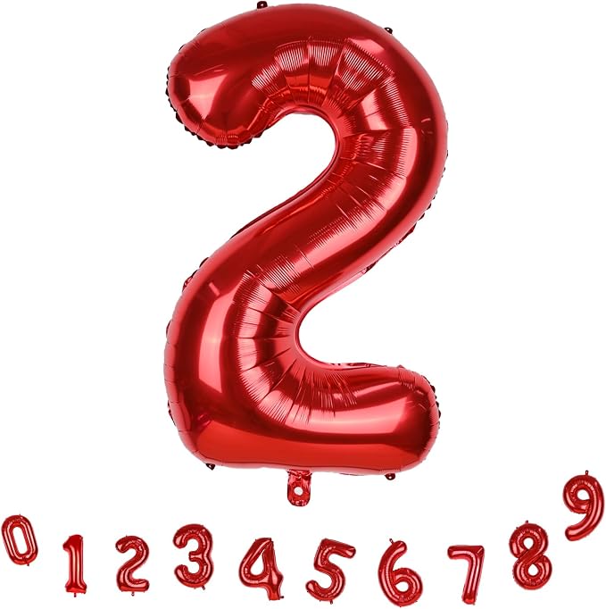 40 Inch 2nd Birthday Number Balloon, 20 years old Birthday Party Decor - Image 9