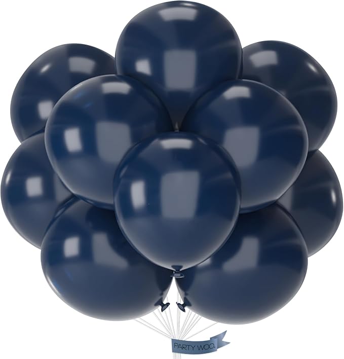 PartyWoo Navy Blue Balloons 20pcs Dark Blue Helium Latex Balloons 18 Inch | by PartyWoo