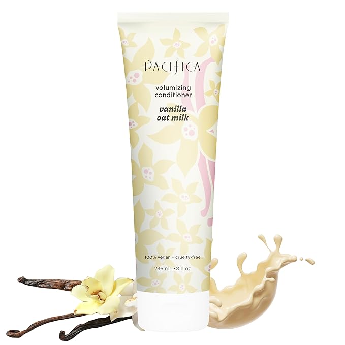 Pacifica Vanilla Oat Milk Volumizing Shampoo & Conditioner Set – Fuller, Bouncier Hair, Fine Or Flat Hair Solution, Sulfate-Free, 100% Vegan Hair Care