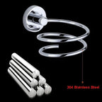 Hair Dryer Holder Hair Dryer Rack blower holder Wall Mounted Stainless Steel Shelf Storage For Bathroom Walls