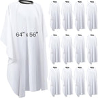 12Pcs Barber Cape 64 x 56'' Large Waterproof Hair Cutting Salon Cape Adjustable Snaps for Hair Dye Salon Stylist Supplies