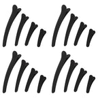 16 Pcs Black Hair Clips for Styling Sectioning, YISSION Matte Alligator Hair Clips Hair Barrettes No Crease Duck Billed Hair Clip, Hair Styling Accessories for Women Girls 4 Size