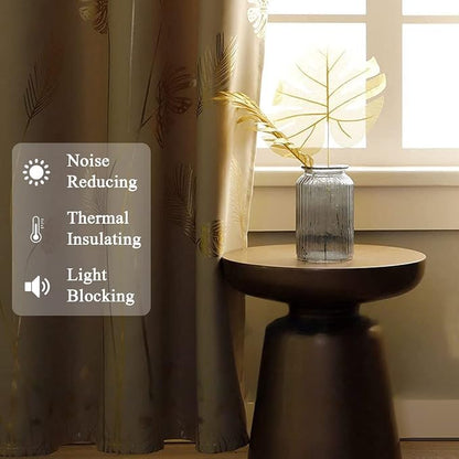 Beige Room Darkening Curtain for Sliding Door 80W x 84L Inch Long Extra Wide - Image 6
