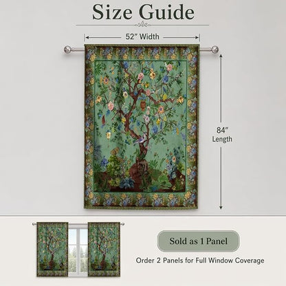 HMS Happy Memories Door Curtain, Tree of Life, 1 Panel | Rod Pocket, Thermal - Image 5