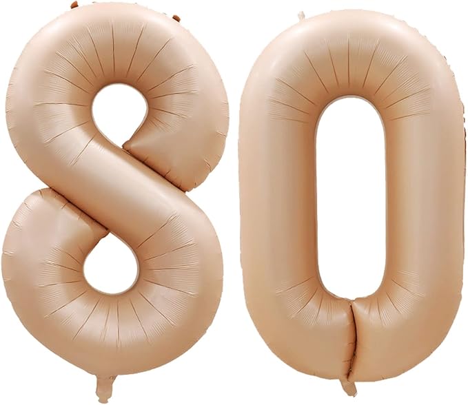 Number 80 Balloons for 80th Birthday Party Decorations, 42 Inch Jumbo Foil by GOER