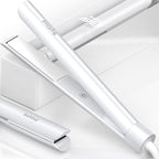 Bekind Apex 2-in-1 Hair Straightener Flat Iron | 1“ 460°F Straightener & Curler for All Hairstyles | UltraSmooth Tech | 15s Fast Heating & Temp Memory | Gift Set for Girls Women (Arctic White)