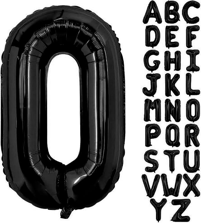 Black Letter O Balloons, O Balloon 40 Inch O Balloon Letter - Image 2