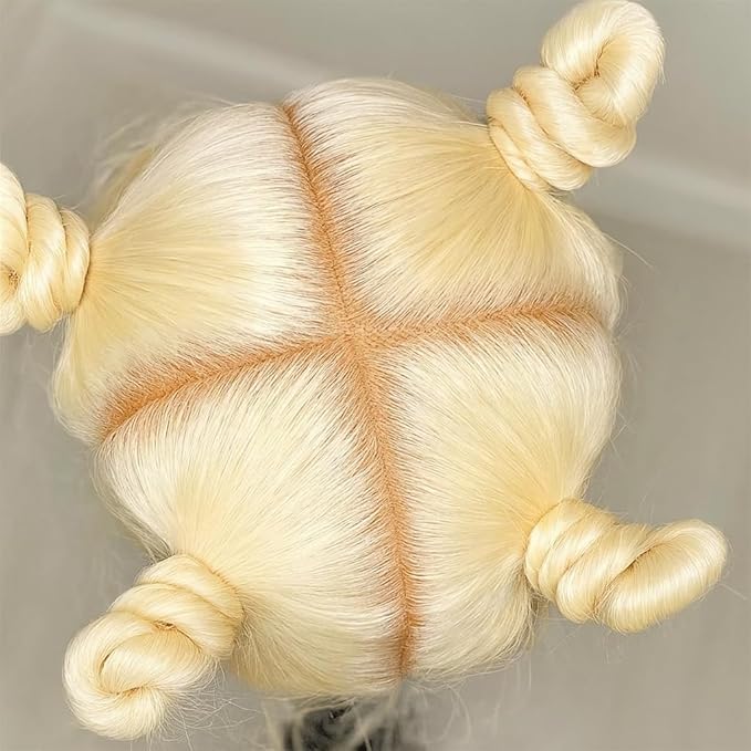 Real Full Lace Human Hair Wigs 613 Lace Front Wig Human Hair 180 Density Body Wave HD Full Lace Blonde Wig Plucked Bleached Knots Breathable Full Scalp Wig for Women 22Inch