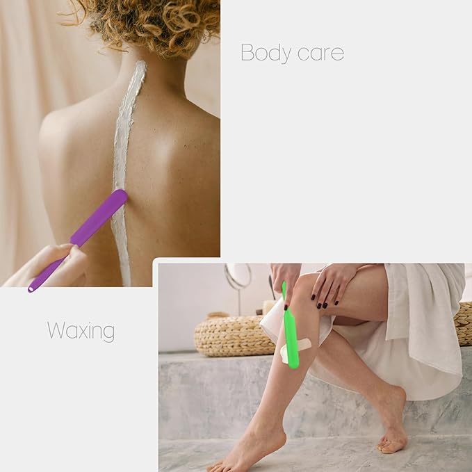 1-PCS Non-Stick Reusable Wax Silicone Spatula, Silicone Waxing Applicators for Hair Removal, for Home Salon Body Use (Yellow, size 1)