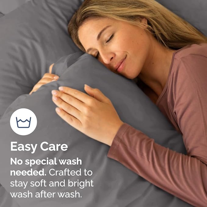 King Pillow Cases Set of 8 - Ultra Soft Hotel Quality Pillowcase Covers - Comfy. Cozy & Wrinkle Free - Shrink, Stain and Fade Resistant - Machine Washable Pillow Protectors - 8 Piece Set - Dark Grey