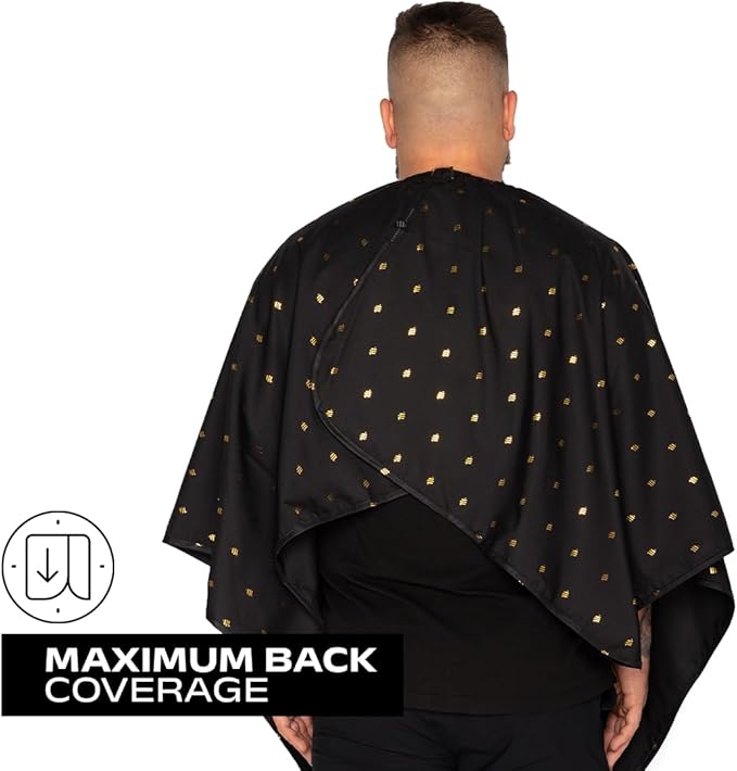 Barber Strong The Barber Cape Haircut Cover for Men, Hair Repelling and Static-Reducing Material, Water Resistant Fabric