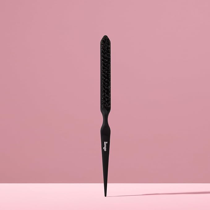 L'ANGE HAIR Detangling Teasing Brush with Nylon & Boar Bristles | Precise Sectioning | Adds Volume & Root Lift | Tames Flyaways & Frizz | Indented Grip | All Hair Types (Black)