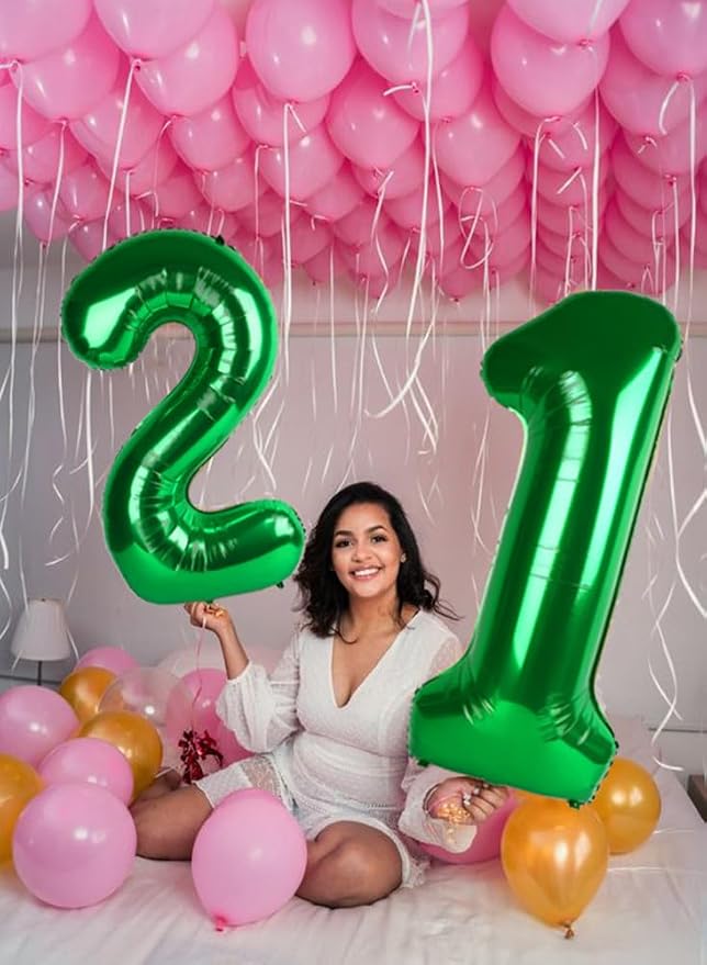 Number Balloons Dark Green 11 Balloon 40 inch - Image 3