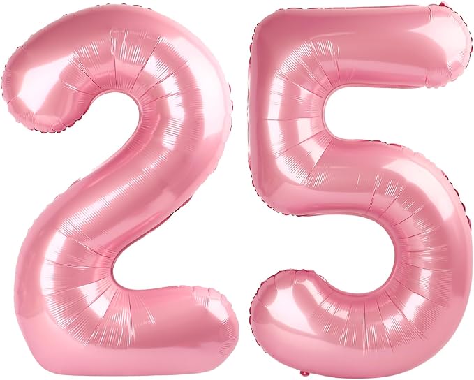 Number Balloons 25 Balloon 40 inch Pearl Pink by Enyeopd