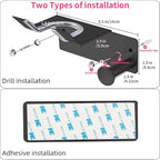 Hair Dryer Holder, Hair Dryer Holder Wall Mounted, Self Adhesive Blow Dryer Holder, Stainless Steel Hair Dryer Stand, Hairdryer Holder for Bathroom Black BANJEKT