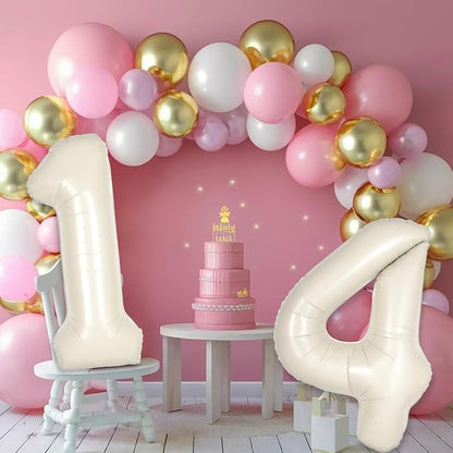 Cream White Number 46 64 Balloon - Image 5