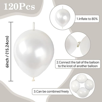 White Link Balloons - Image 2