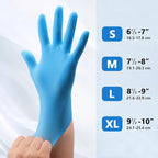 Blue Nitrile Gloves Disposable, Latex & Powder Free, Food Safe Gloves for Cooking Kitchen Cleaning Healthcare Salons