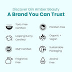 Gin Amber Beauty Derma Roller for Face – Stainless Steel – Skincare Tool for Even Product Application and Refined-Looking Skin