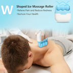 Ice Roller Double Ended, Ice Roller for Face & Eye Puffiness Relief, Ice Face Roller Massager for Migraine Pain, 2 in 1 Facial Ice Roller Skin Care Tool for Whole Body Minor Injury Cold Compress