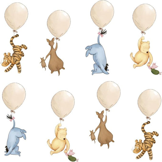 12PCS Vintage Winnie Baby Shower Hanging Decoration Double-Side Pooh Cutouts by DAYIMG